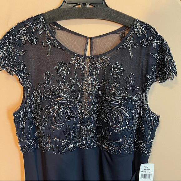 XSCAPE Navy Floor Length  Evening Gown
NWT (Firm Price) - Picture 8 of 12